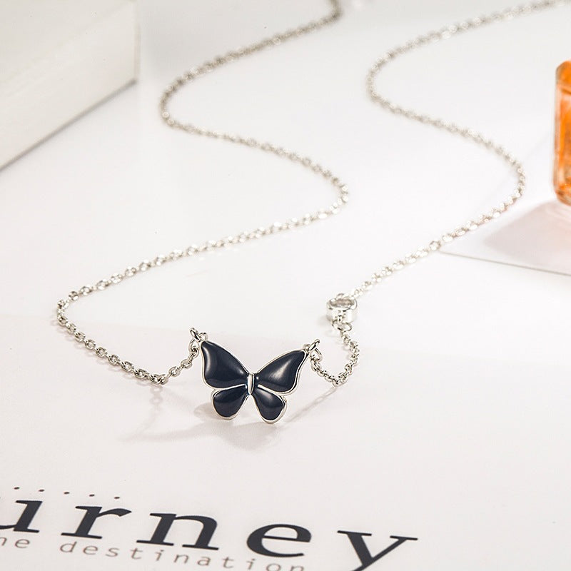 Women's Butterfly For Light Luxury Minority Design Clavicle Chain Birthday Necklaces