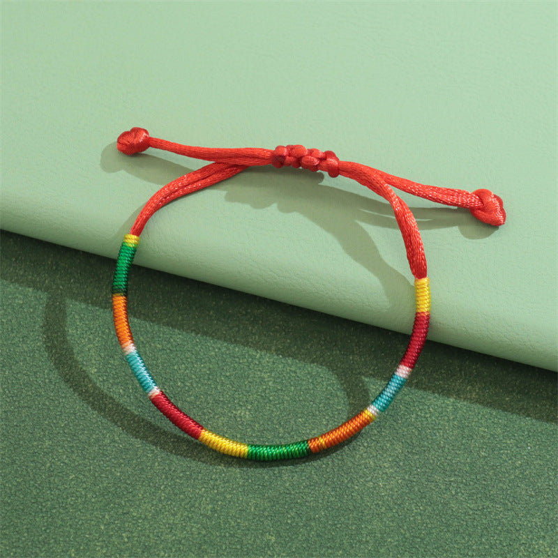 Colorful Rope Hand-woven Adjustable For Blessing Bracelets
