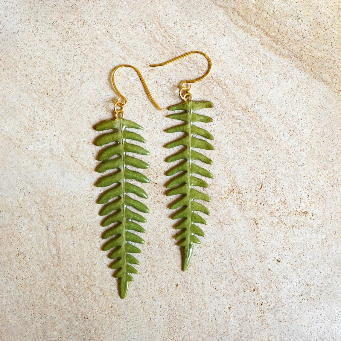 Bohemian Fern Leaves Female Personality Simple Earrings