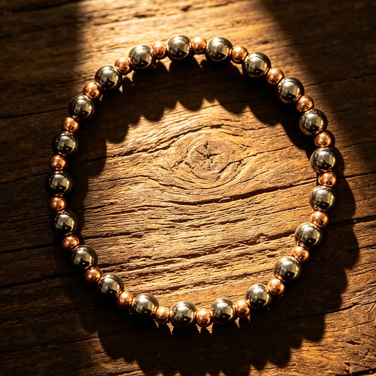 Haematite Small Golden Beads Copper Bead Artificial Beaded Personality Bracelet