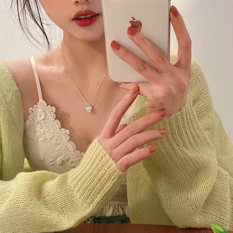 Diamond Butterfly Female Style Niche Design Light Luxury Clavicle Necklace