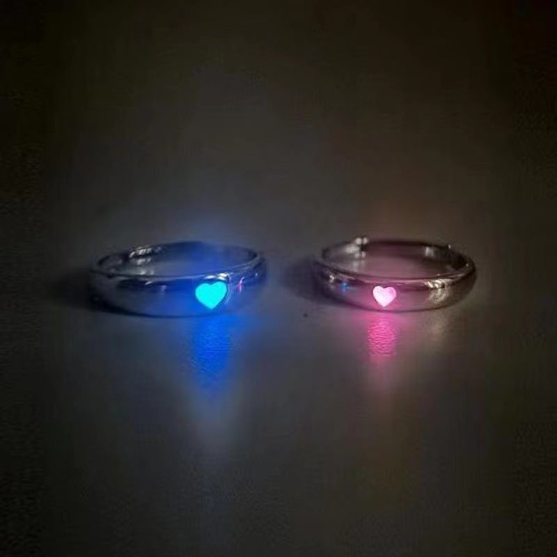 Luminous Niche High-grade Open Adjustable Couple Ring