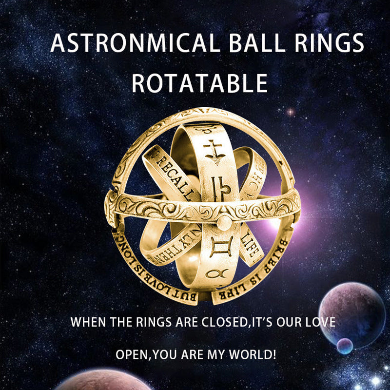 Astronomical Foldable Sphere Ball Universe Finger Rings