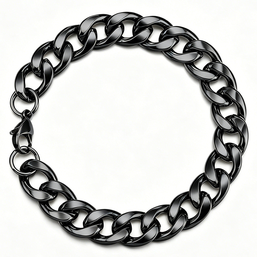 Men's Trendy Hip Hop Simple Personalized Clavicle Chain Titanium Necklaces