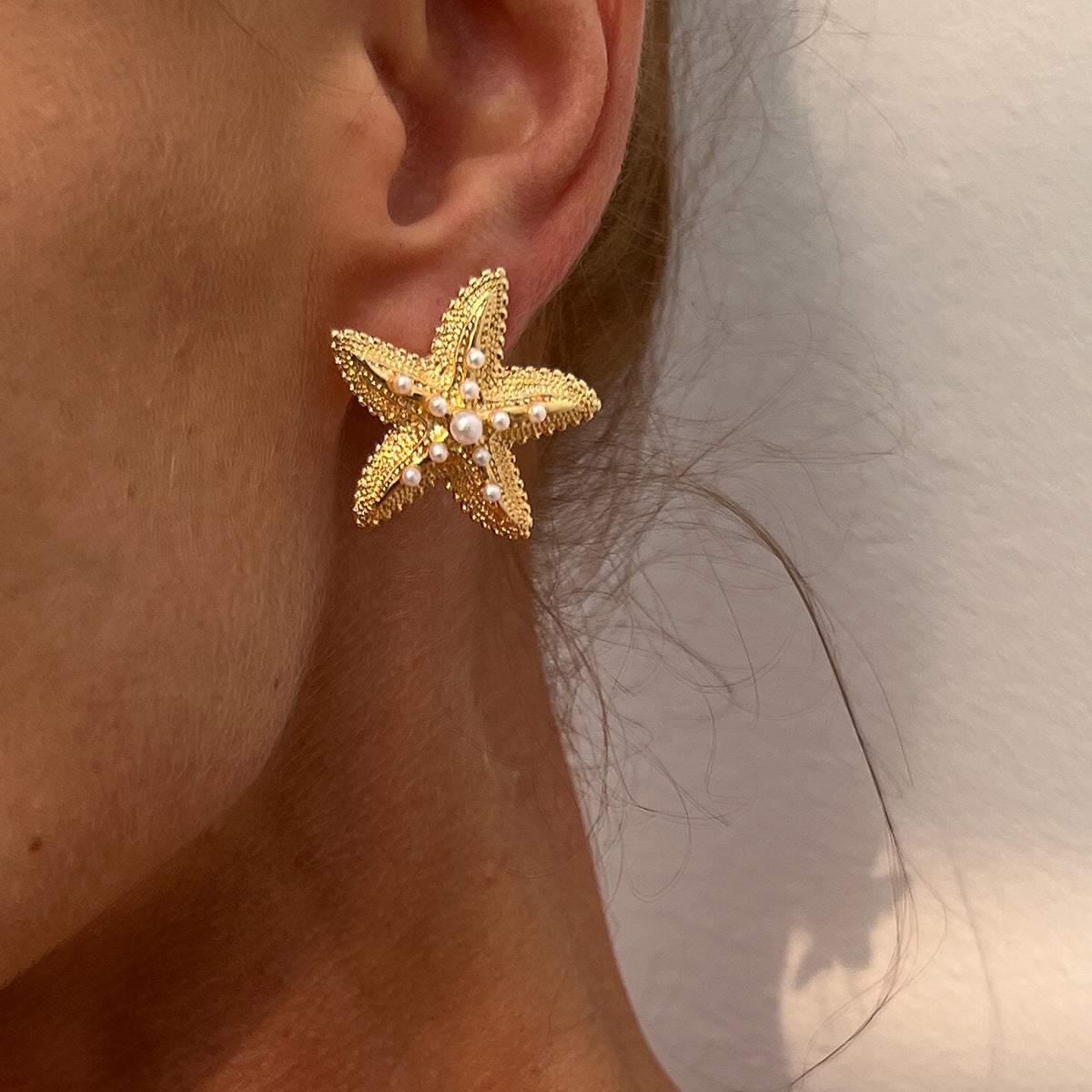 Exaggerated Star Ear Personality Vacation Beach Stud Earrings