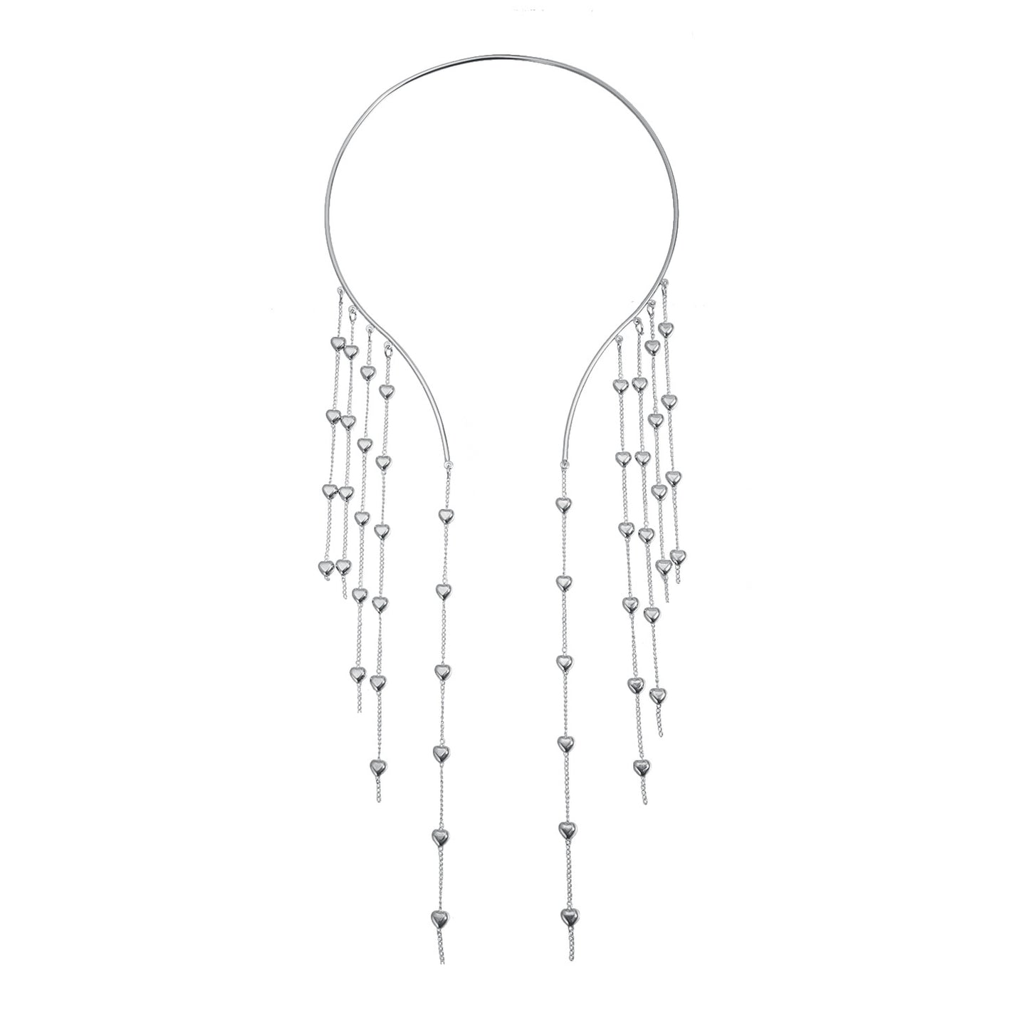 Women's Heart Tassel Retro Future Style Sexy Collar
