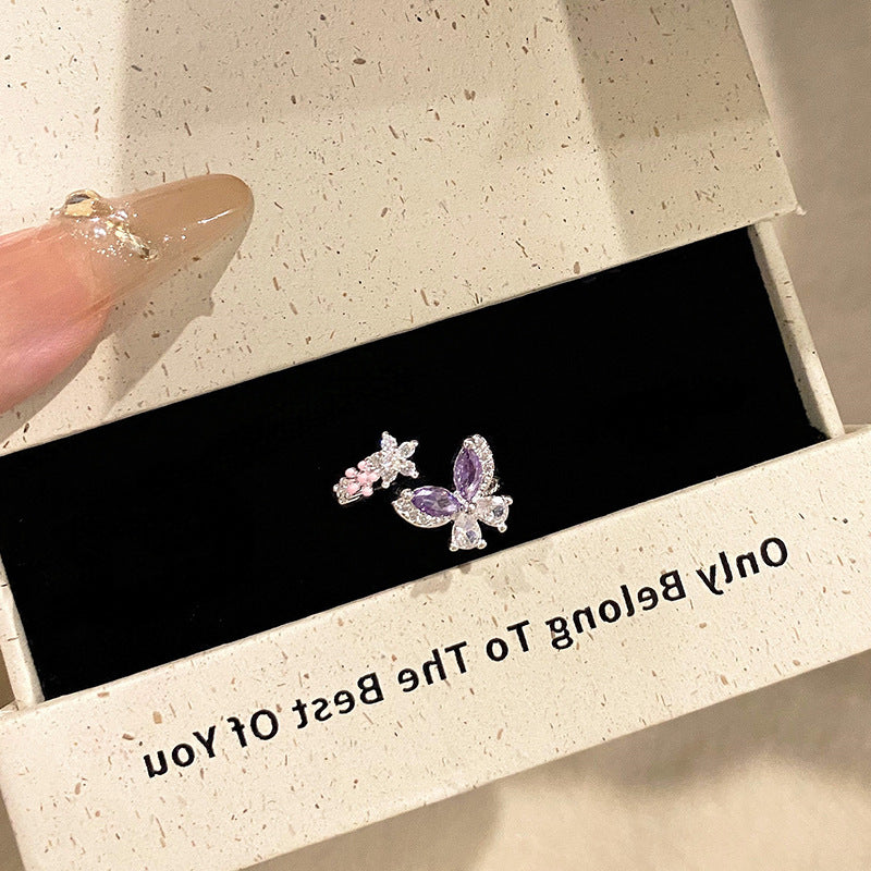 Women's The Debris Small Artistic Design Sweet Index Rings