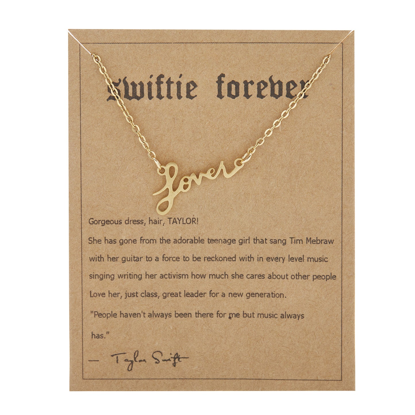 Women's Steel Paper Card Gold Clavicle Chain Necklaces