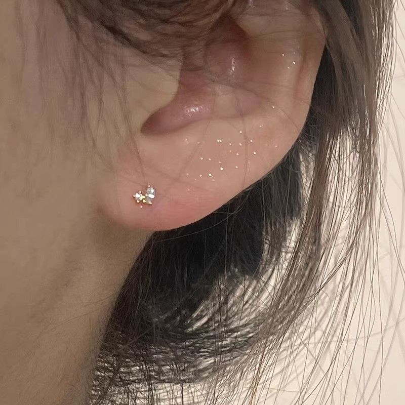 Ear Graceful Petite Advanced Simple Sleeping Sterling Sier No Need Earrings