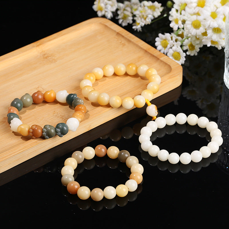 Jewelry Bodhi White Jade Bead National Bracelets