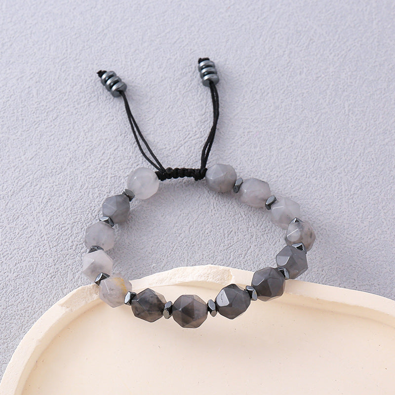 Beads Tiger Eye White Crystal Stone Bracelet