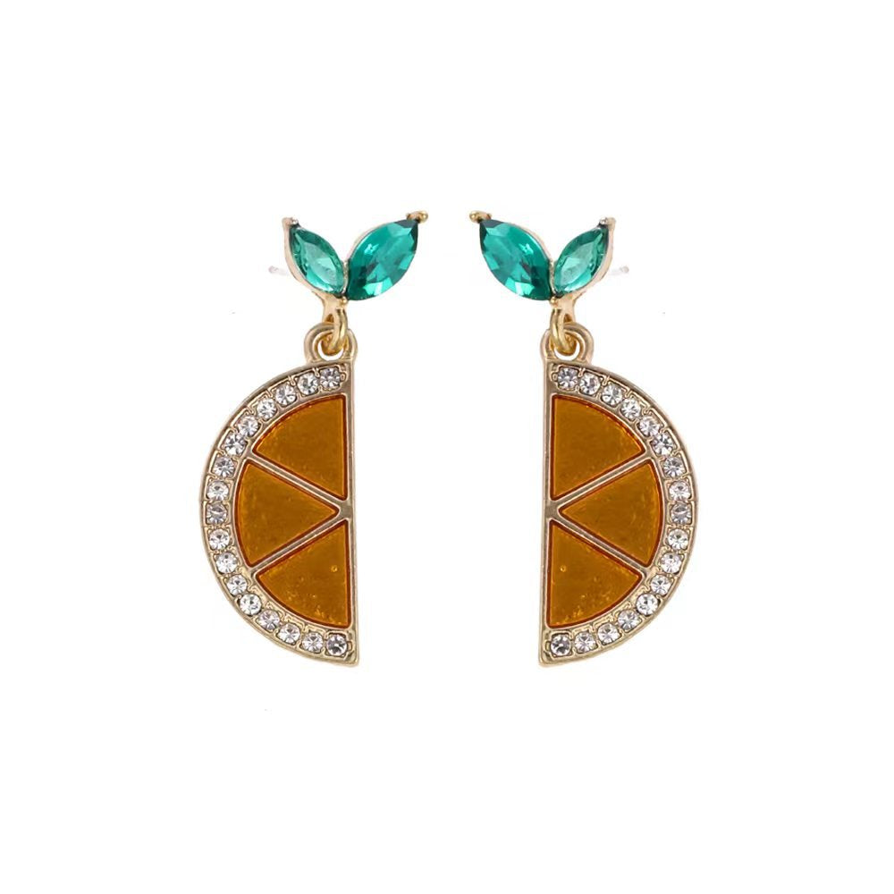 Fresh Sweet Lemon Creative Design Ear Minority Rings