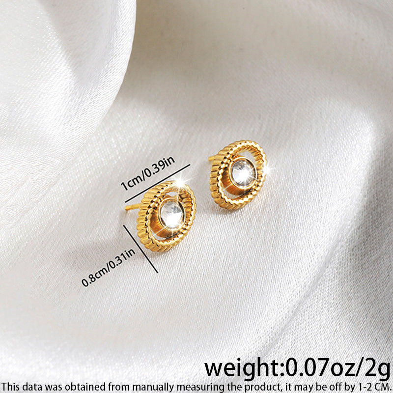 High-grade Fashionable Versatile Micro Diamond Butterfly Earrings