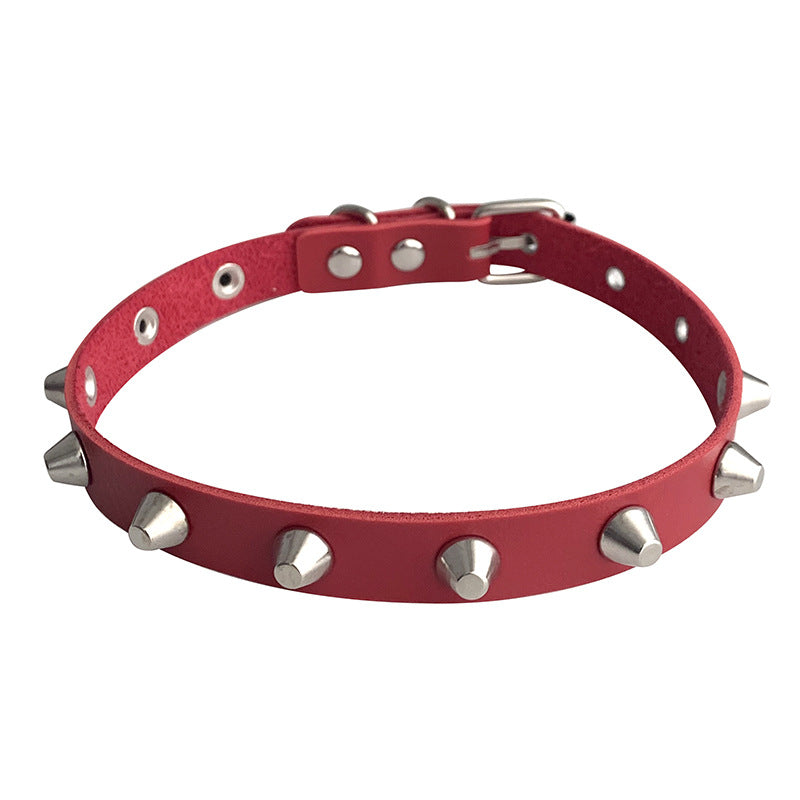 Rivet Punk Metal Rock Couple Trend Clavicle Chain Can Collar