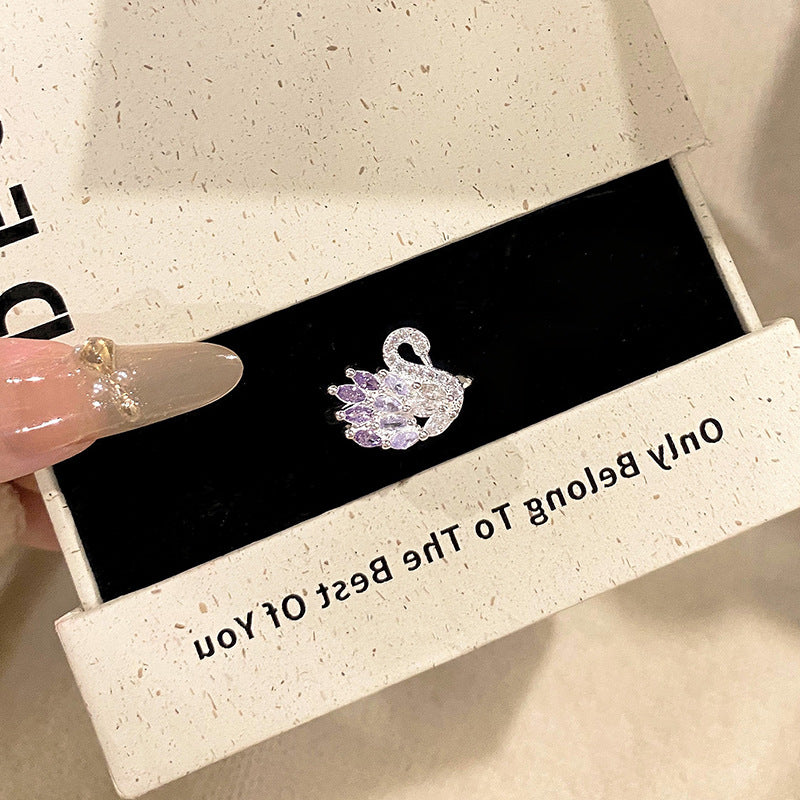 Women's The Debris Small Artistic Design Sweet Index Rings
