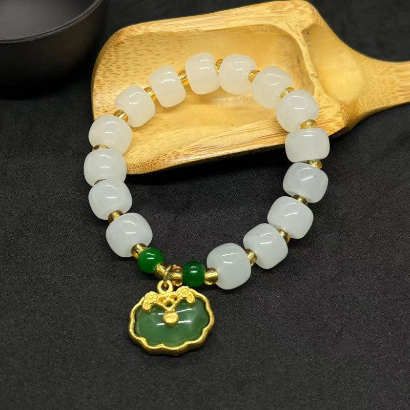 Camellia Little Daisy Crystal Girlfriends Color Glass Chipping Bracelet