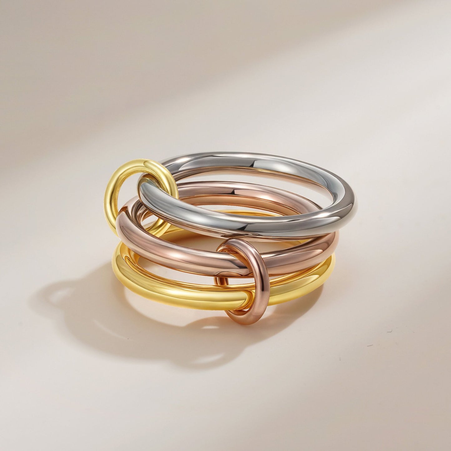 Gold Color Matching Zircon Versatile Creative Rings