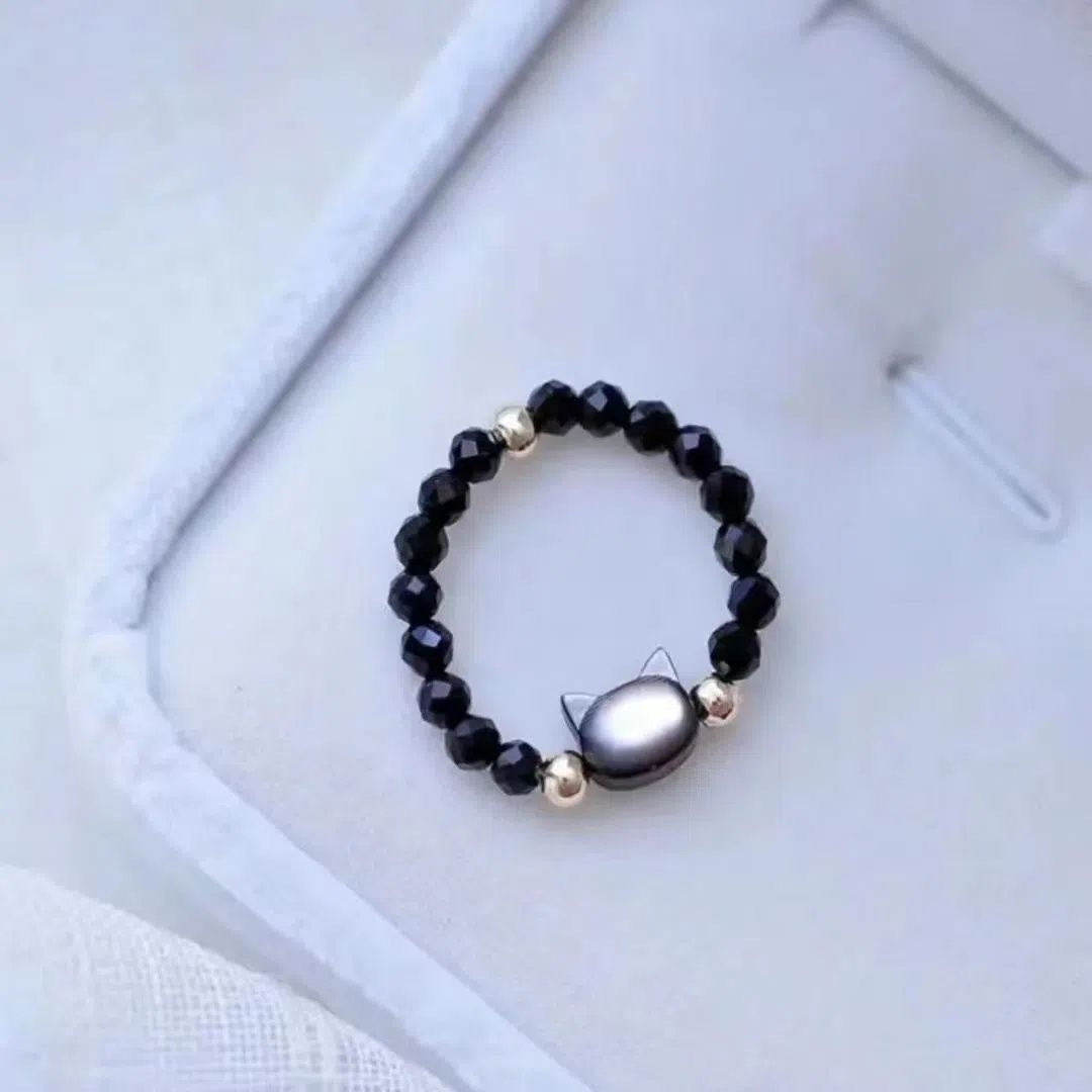 Shell Cat Cute Niche Couple Handmade Ring