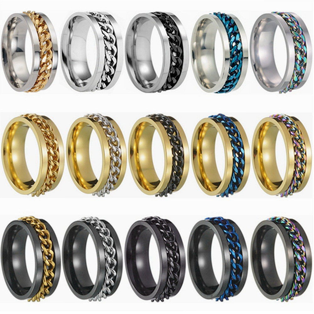 Cool Titanium Steel Couple High Quality Rings