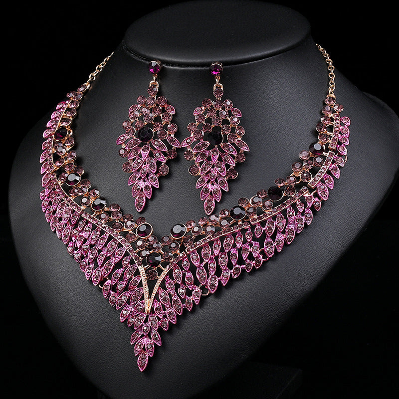 High Profile Retro Exquisite Design Banquet Jewelry Set