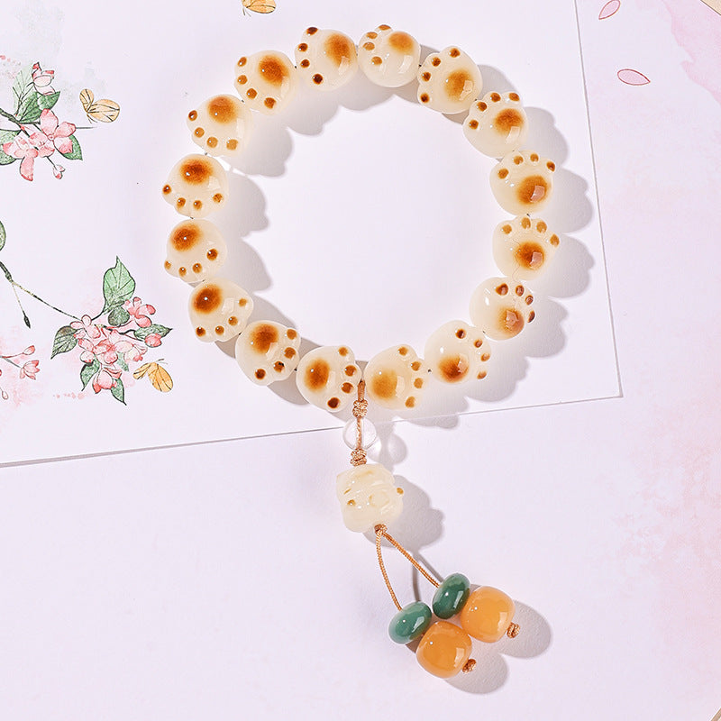 Pear Vortex Carving Cat's Paw Bodhi Pliable Bracelets