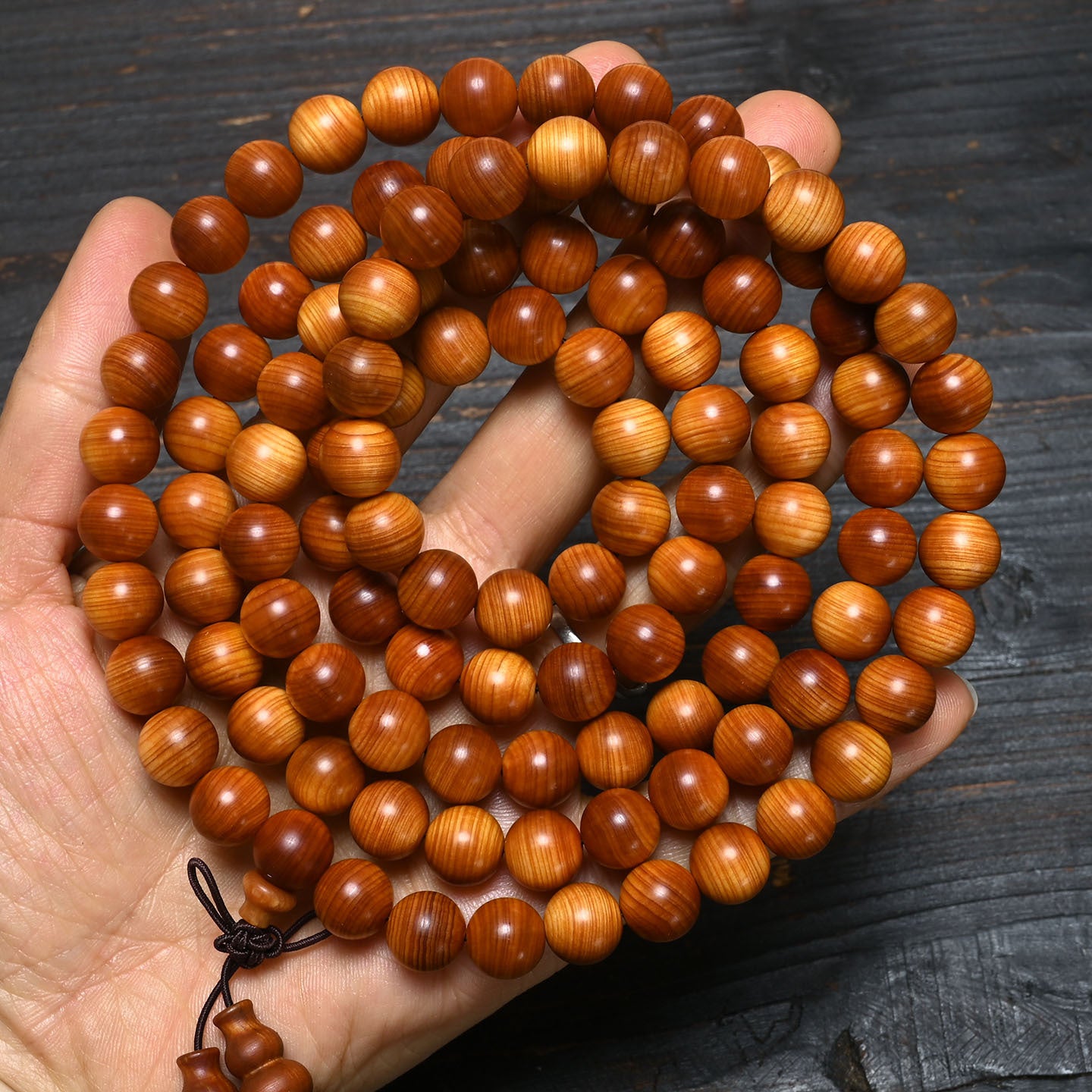 Thuja Mature Material Black Oil Buddha Beads High Density Bracelet