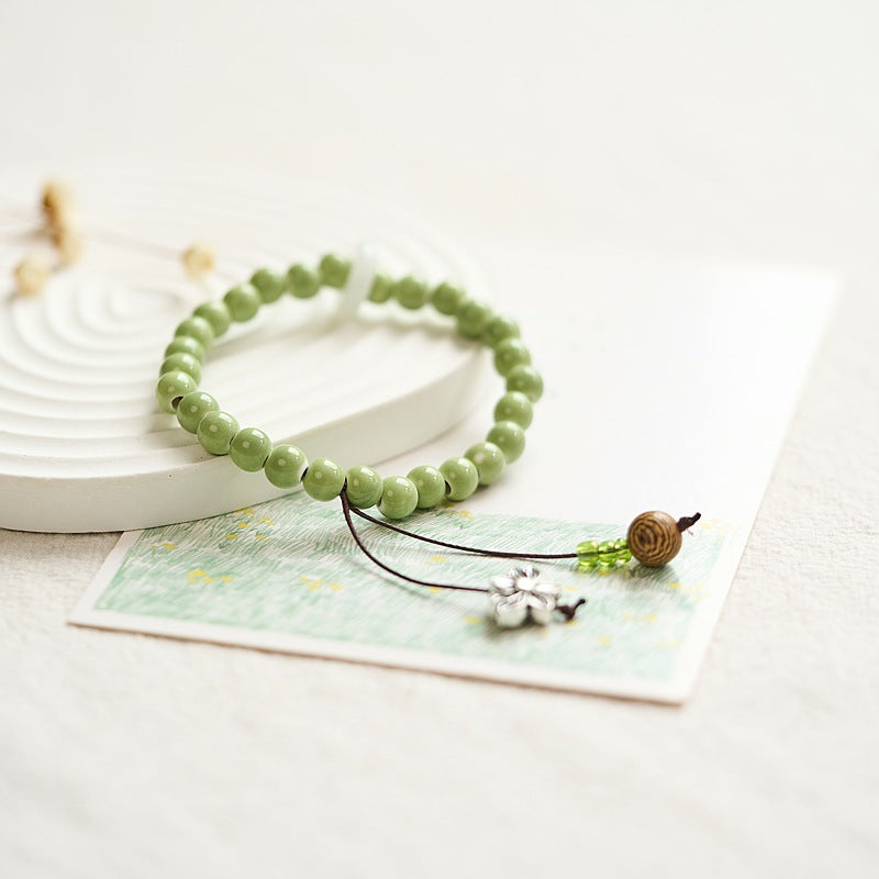 Mint Mamba Color Ceramic Chinese Style Simple Fresh Bracelets