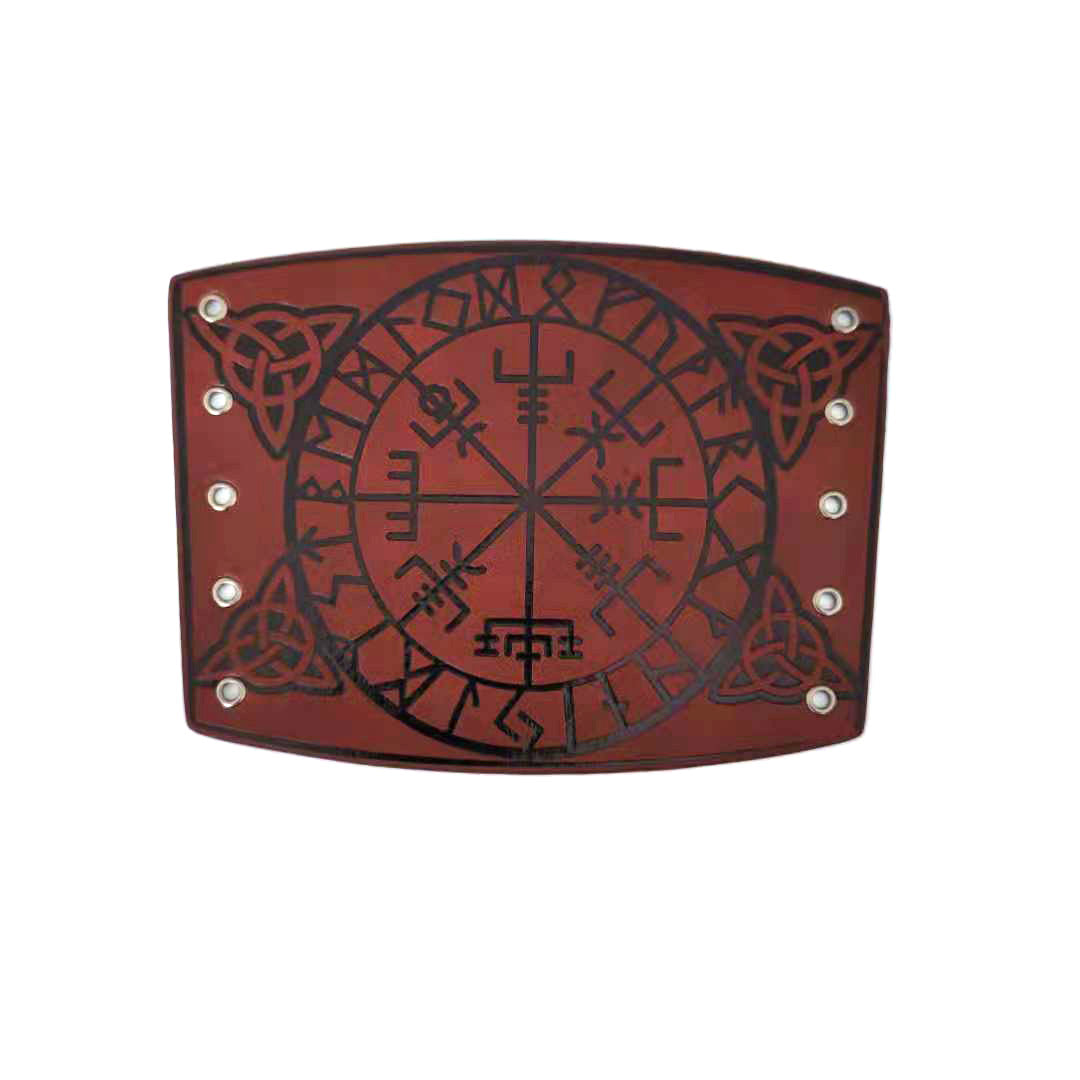 Punk Leather Wristband Viking Pirate Compass Vintage Medieval Bracelet