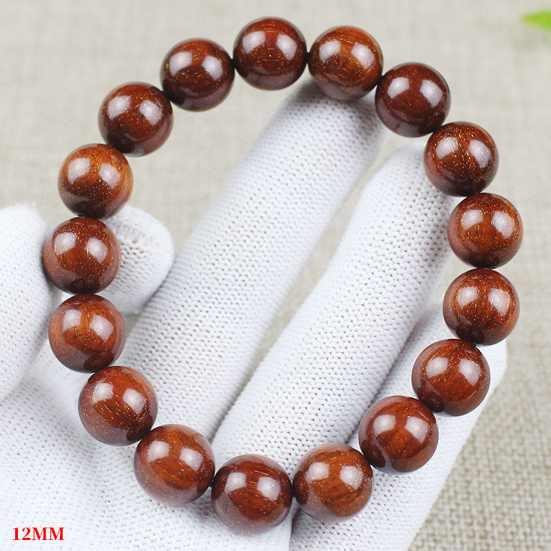 Women's & Men's Red Sandalwood Zambia Rosewood Beads Crafts Like Bracelet