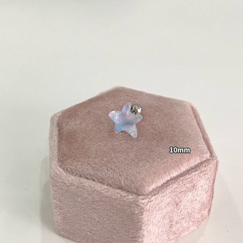 Cute Teddy Bear Extremely Light Star Ear Bone Starfish Love Stud Earrings