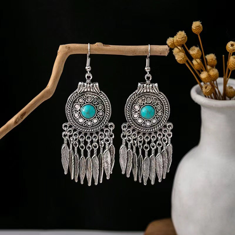 Minority Style Miao Sier Tassel Retro Personality Yunnan Summer Earrings