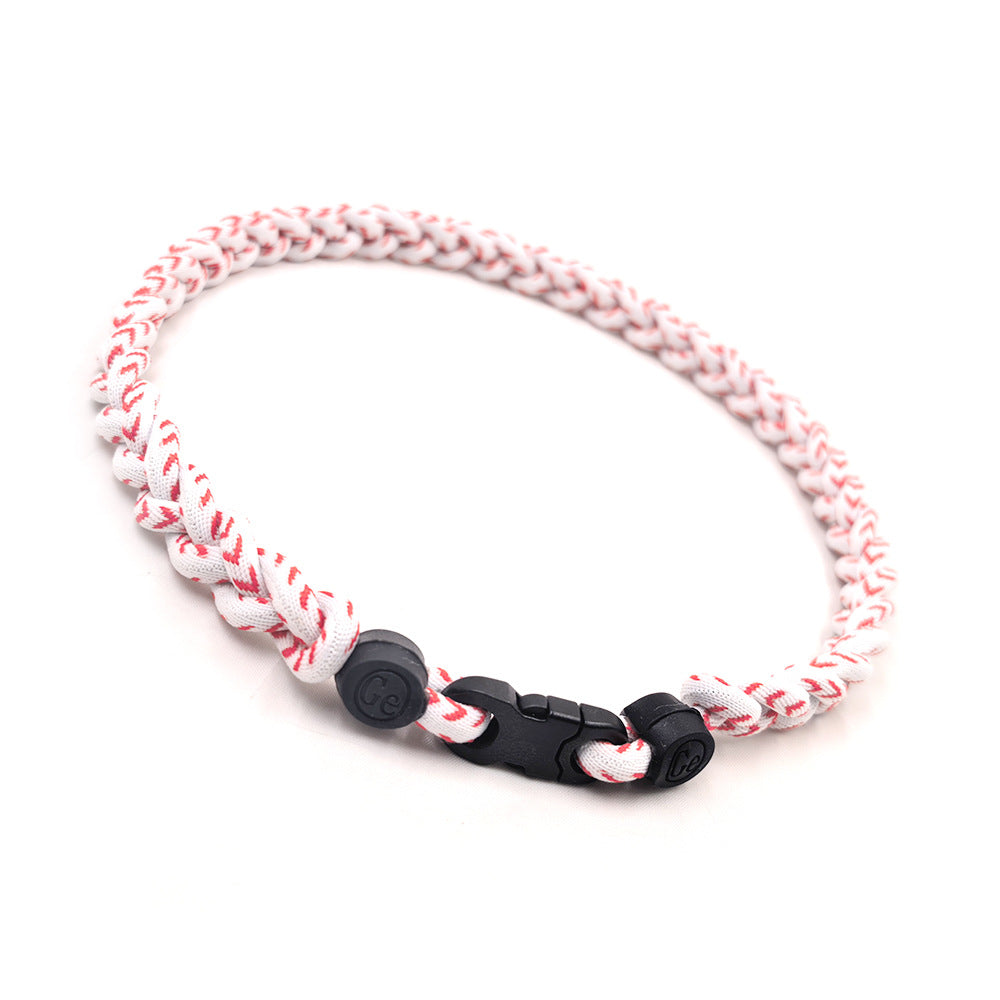Tornado Titanium Three Braid Rope Neckband Necklaces