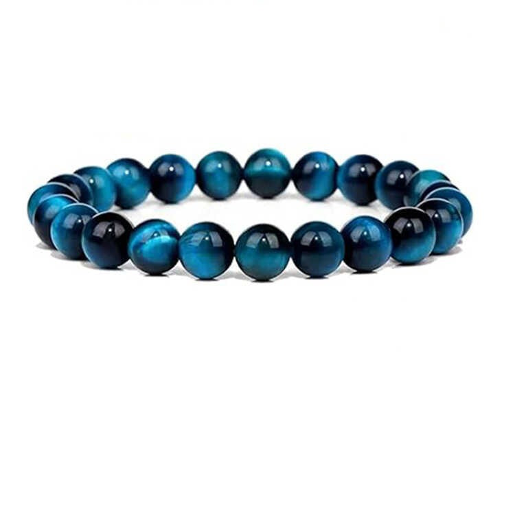 Women's Natural Pink Crystal Agate Tiger Eye Bracelet