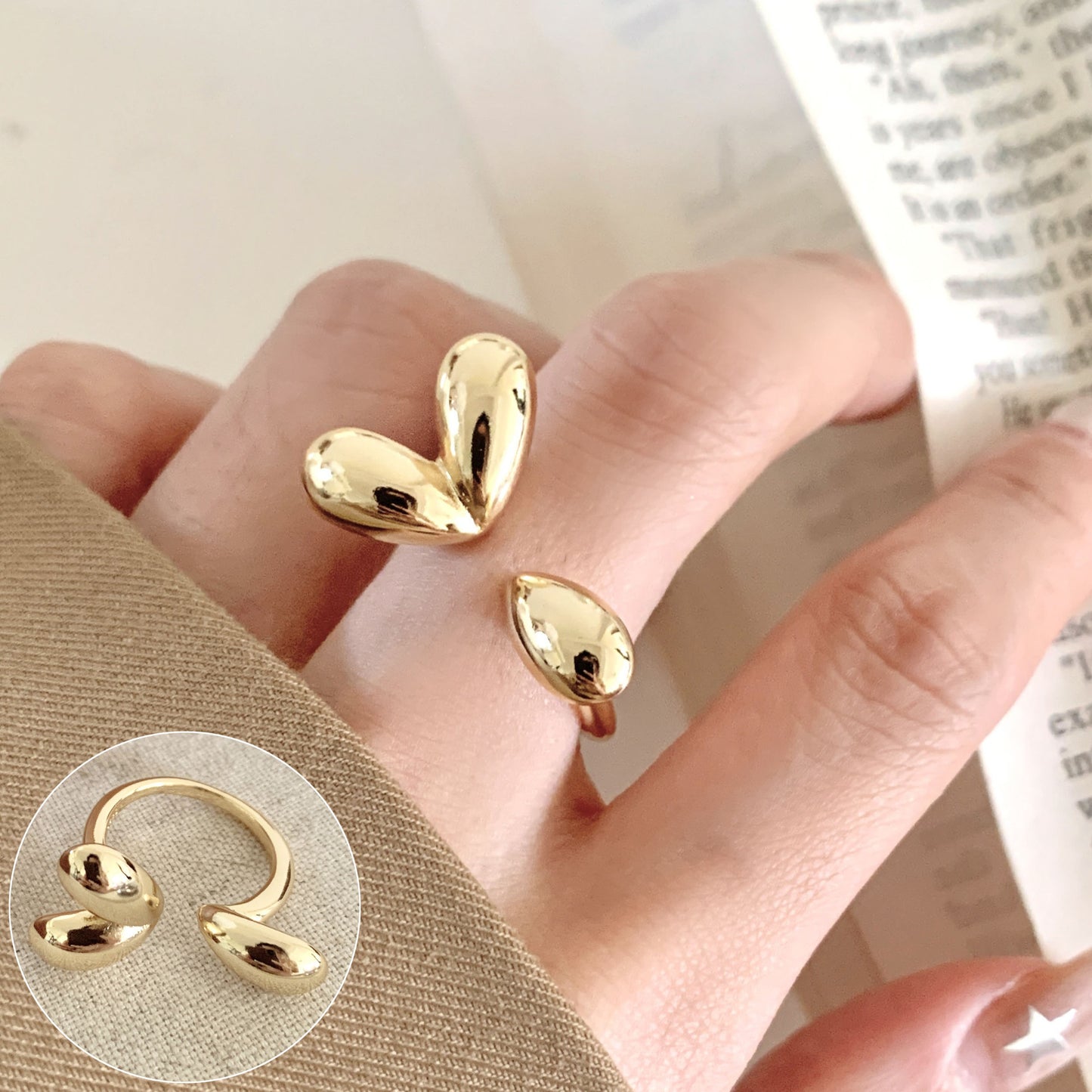 Fashion Dignified Sense Of Design Creative Retro Korean Type Chain Rings