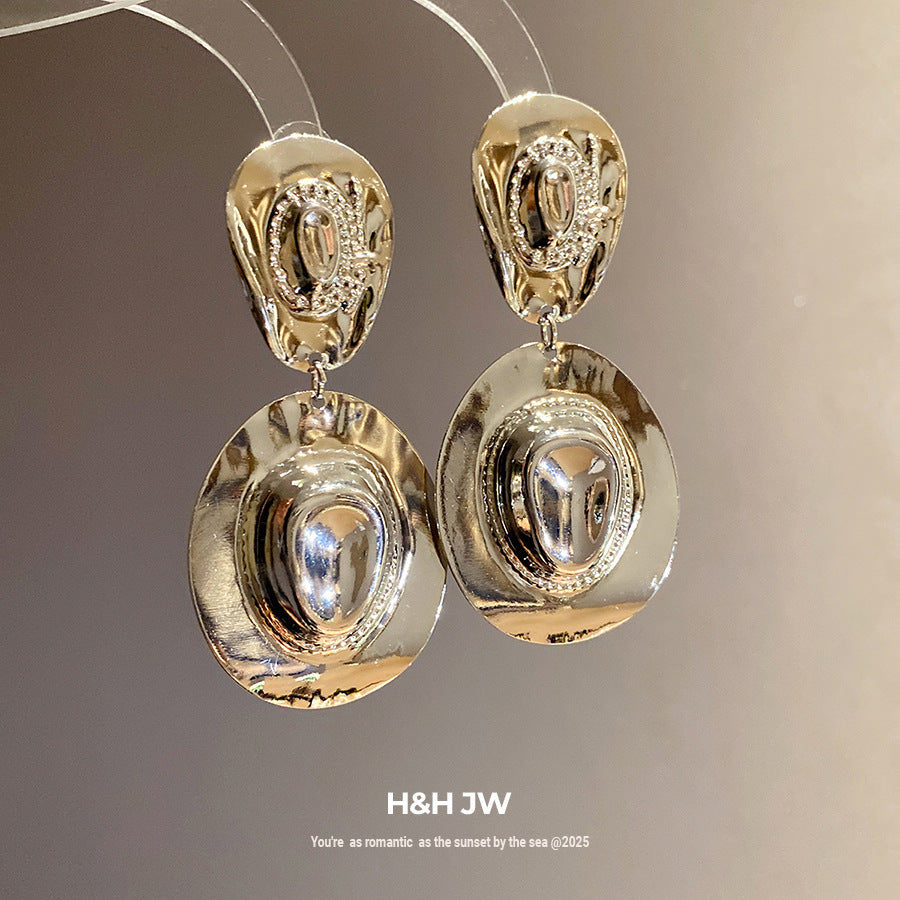 Women's Hat Retro Personalized Temperamental Light Luxury High-grade Earrings