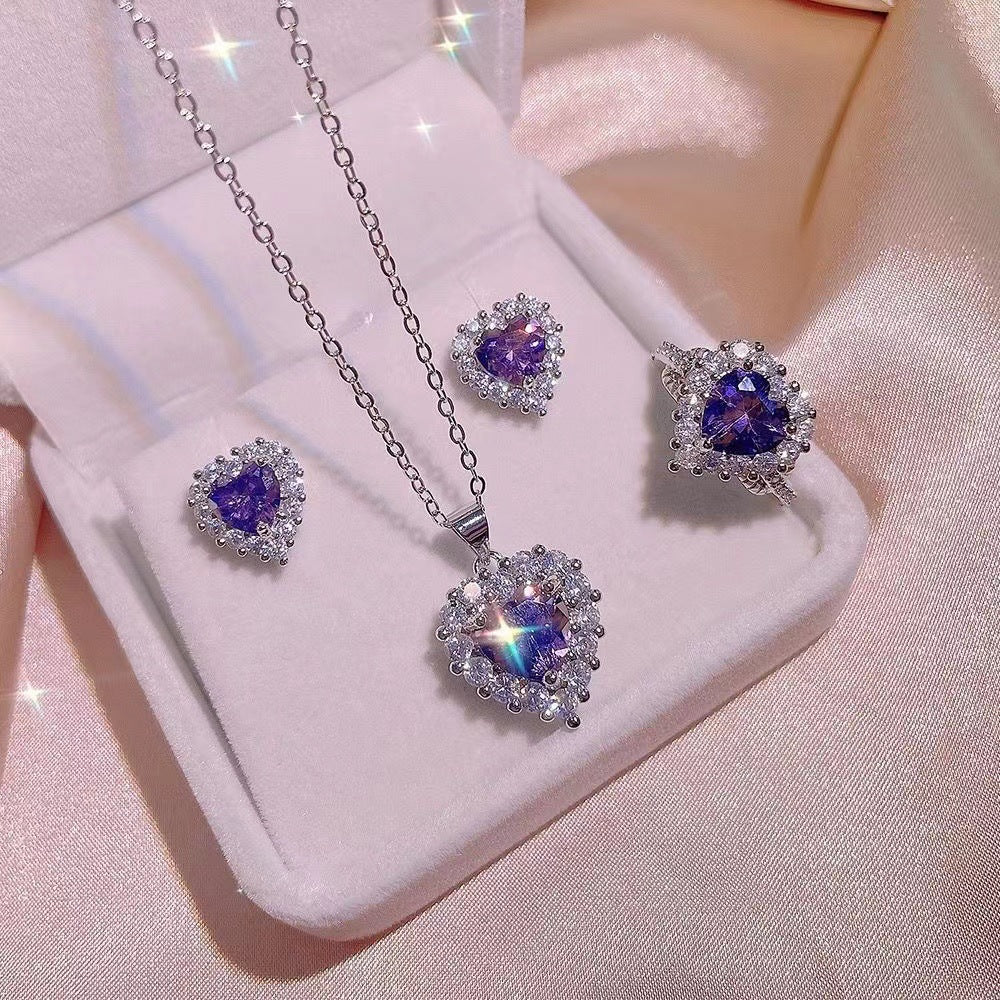 Women's Three-piece Light Luxury Minority High-grade Earrings