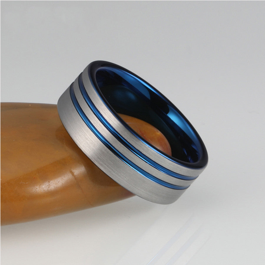 Sell Fashion Creative Inner Blue Double Ring
