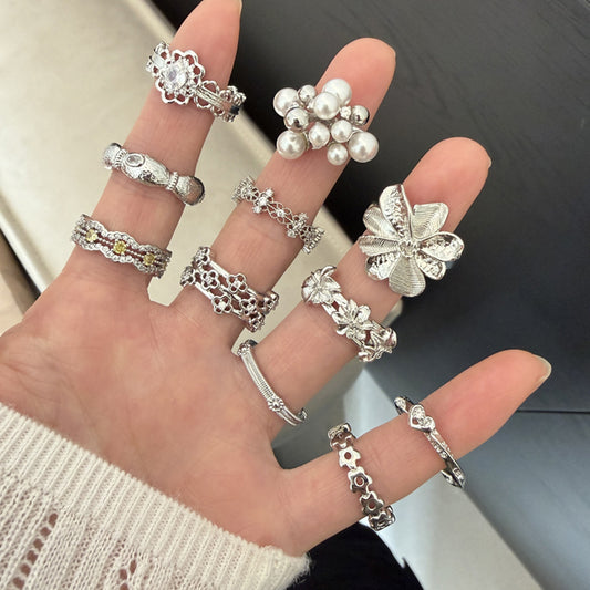 Zircon Niche Light Luxury Index Finger Rings
