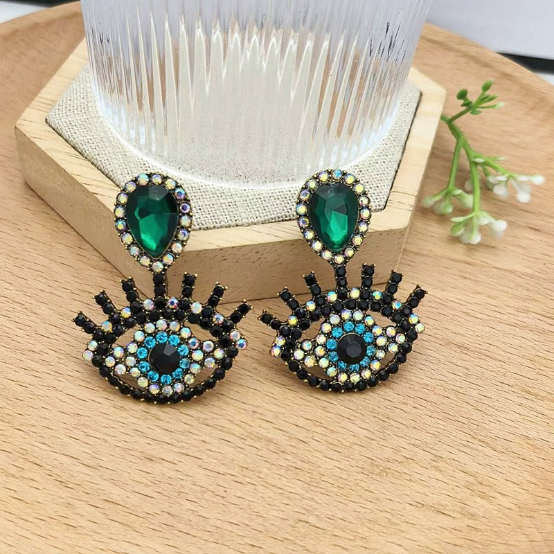 Women's Fashionable Elegant Flower Unique Crystal Simple Earrings
