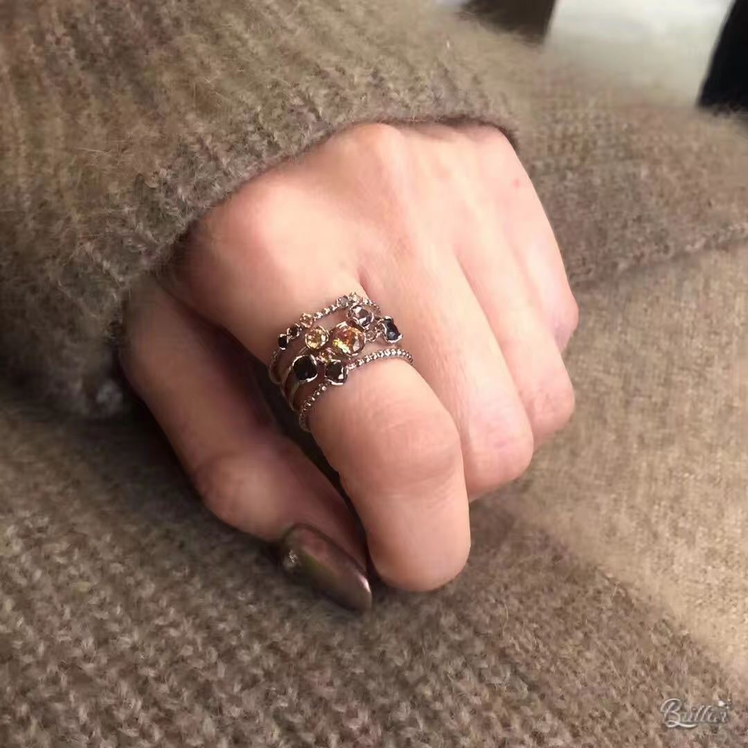 Exquisite Layered Design Temperament Open Index Ring