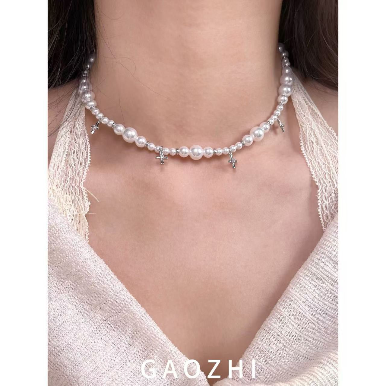 Women's Cross Hot Twin High-grade Light Luxury Necklace