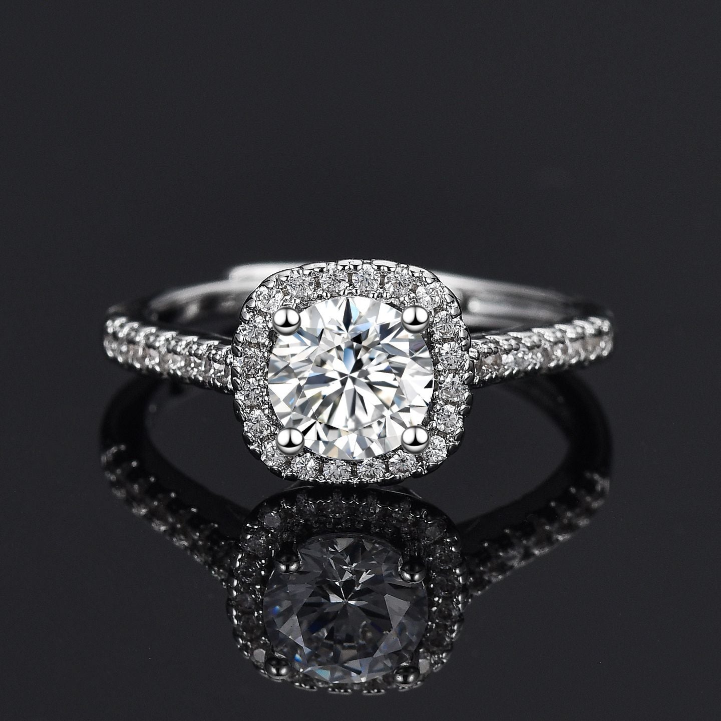 Women's Classic Square Bag Karat Korean Fashionable Elegant Rings