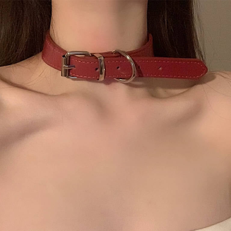 Women's & Men's Band Chain Design Leather High-grade Punk Necklaces