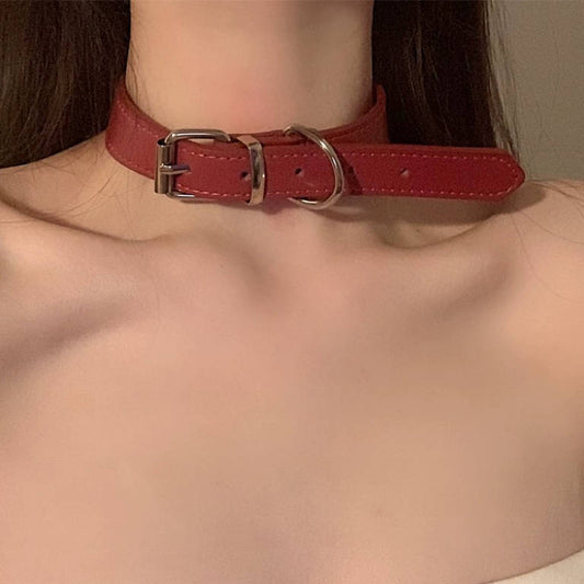 Women's & Men's Band Chain Design Leather High-grade Punk Necklaces