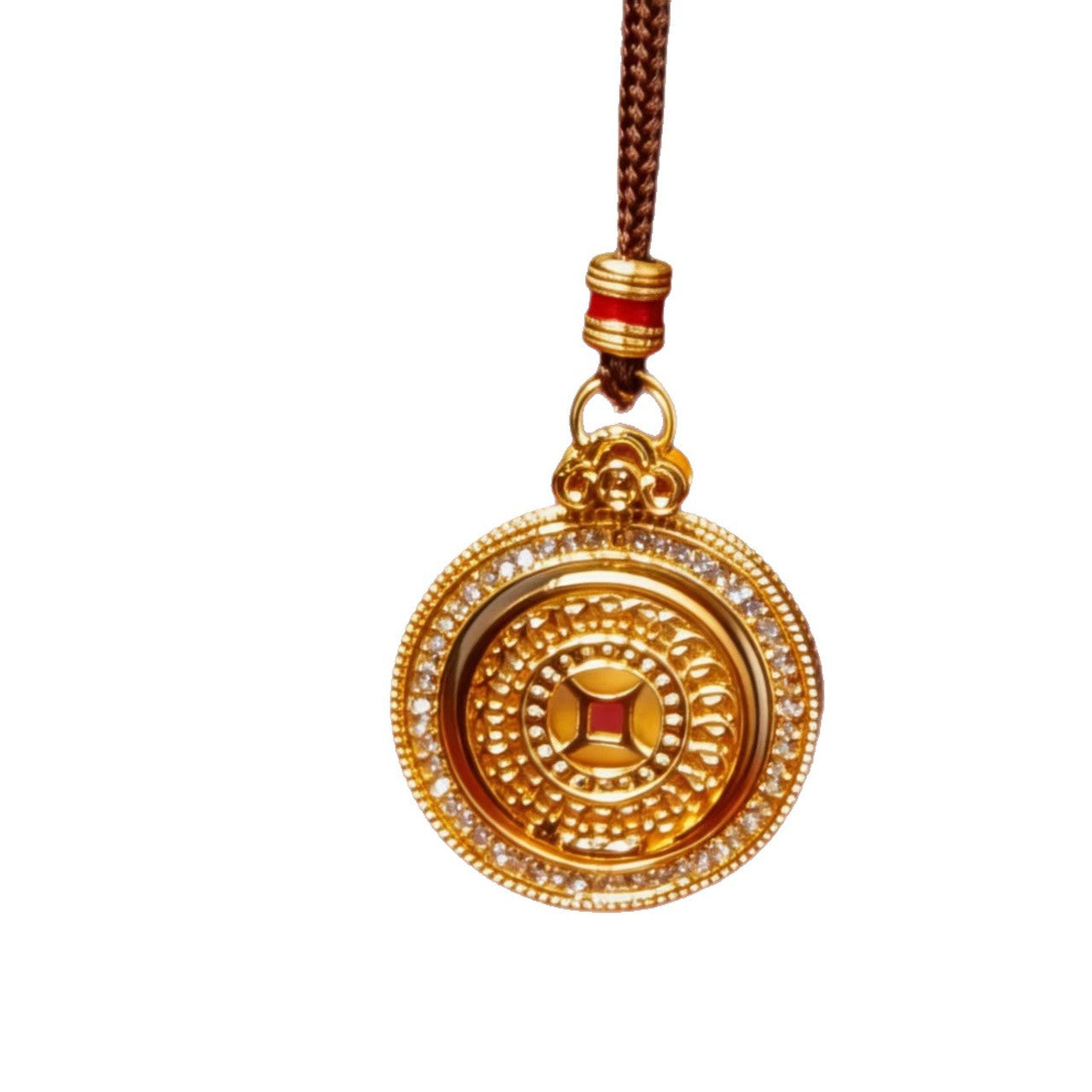 Women's & Men's Gourd Yellow God Of Wealth Buddha Mixed Alloy Retro National Necklace