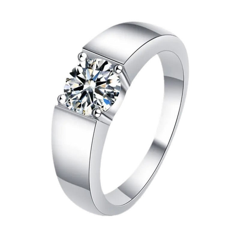Wedding Imitation Moissanite Diamond Female Open Couple Zircon Karat Ring