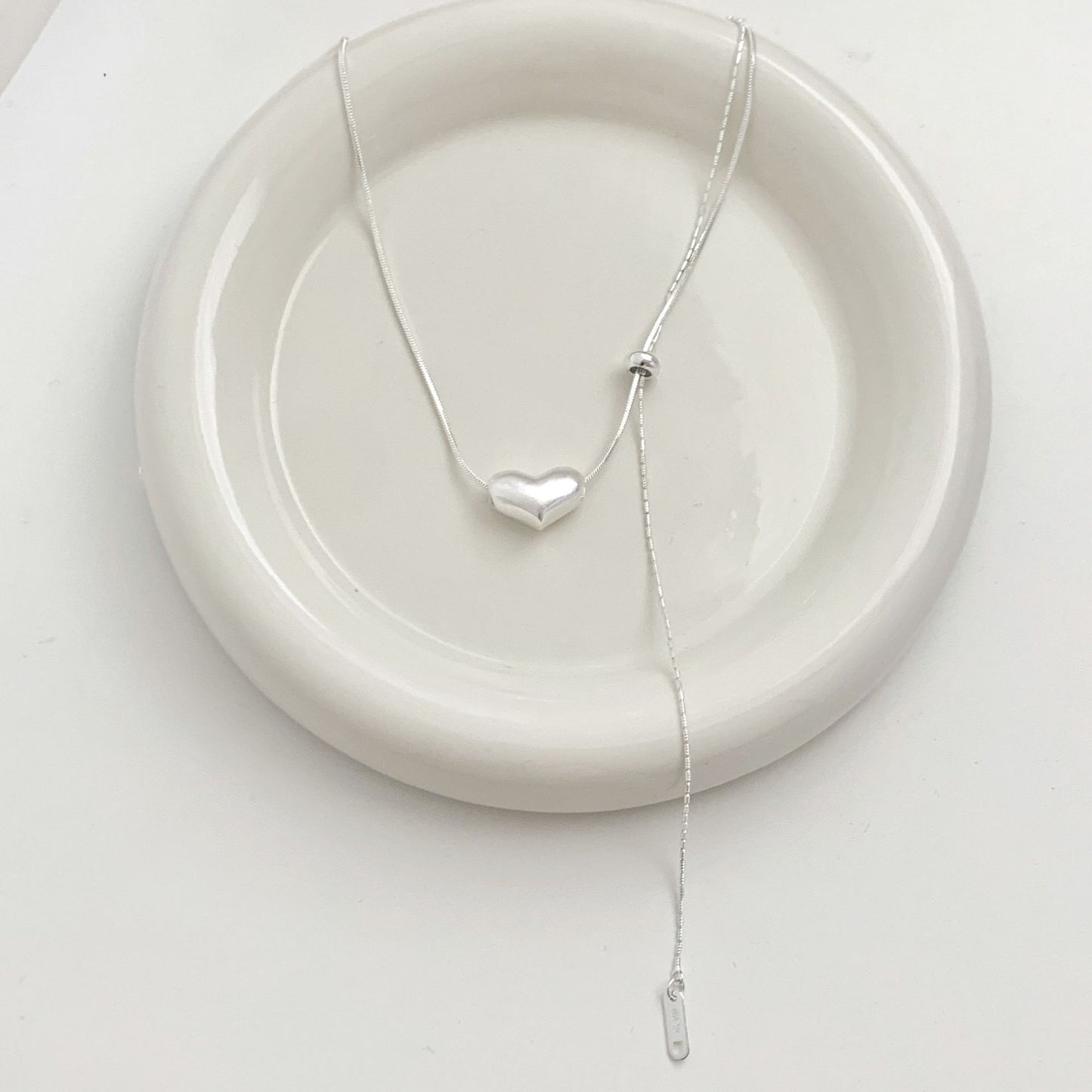 Women's Korean Creative Personality Sweet Loving Heart Fashionable Elegant Chain Drawable Necklace