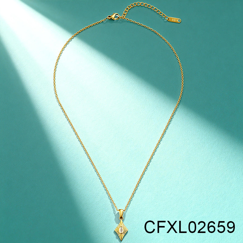 Women's Light Luxury High-grade Titanium Steel Simple Geometric Necklace