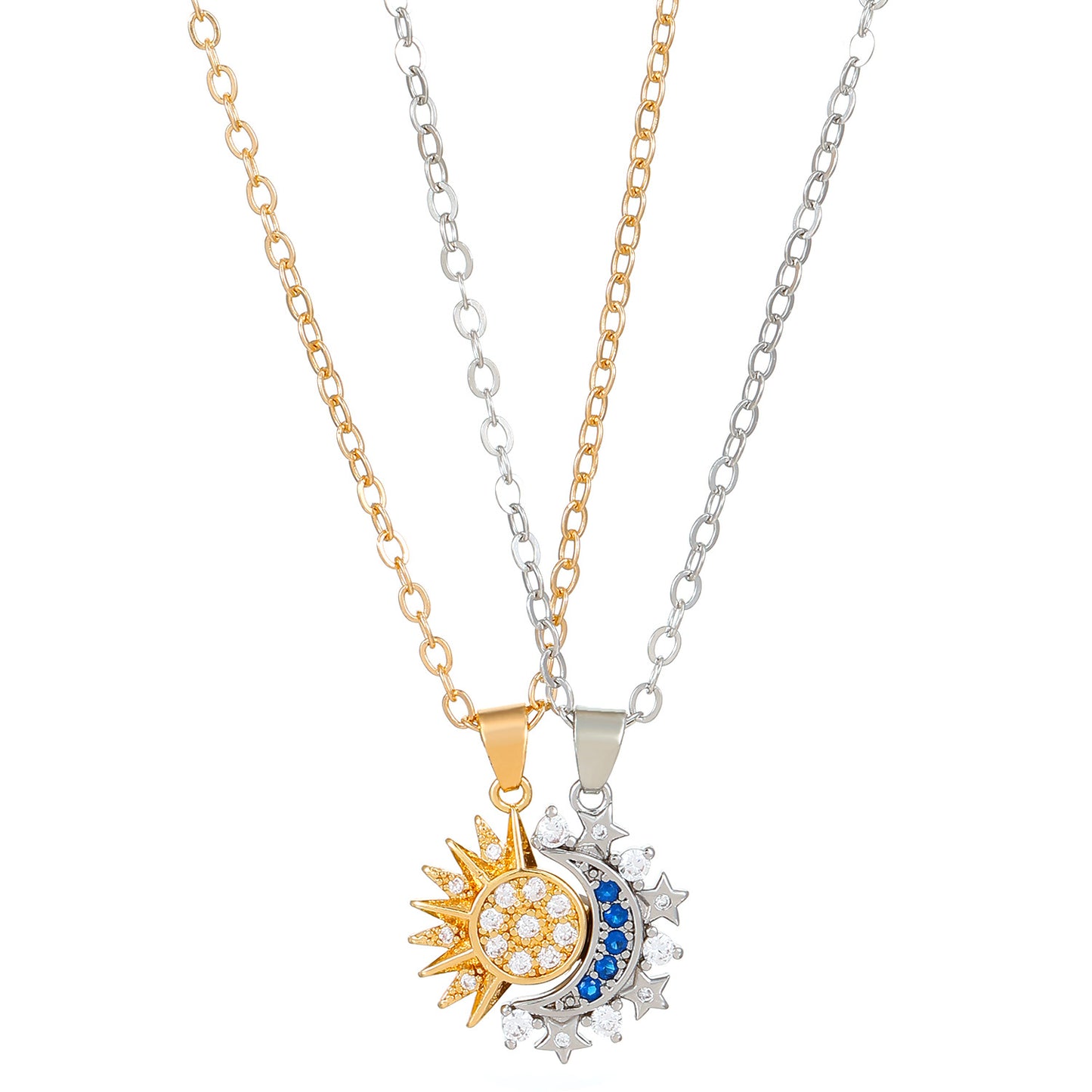 Elegant Charming Diamond Sun Moon Female Rings