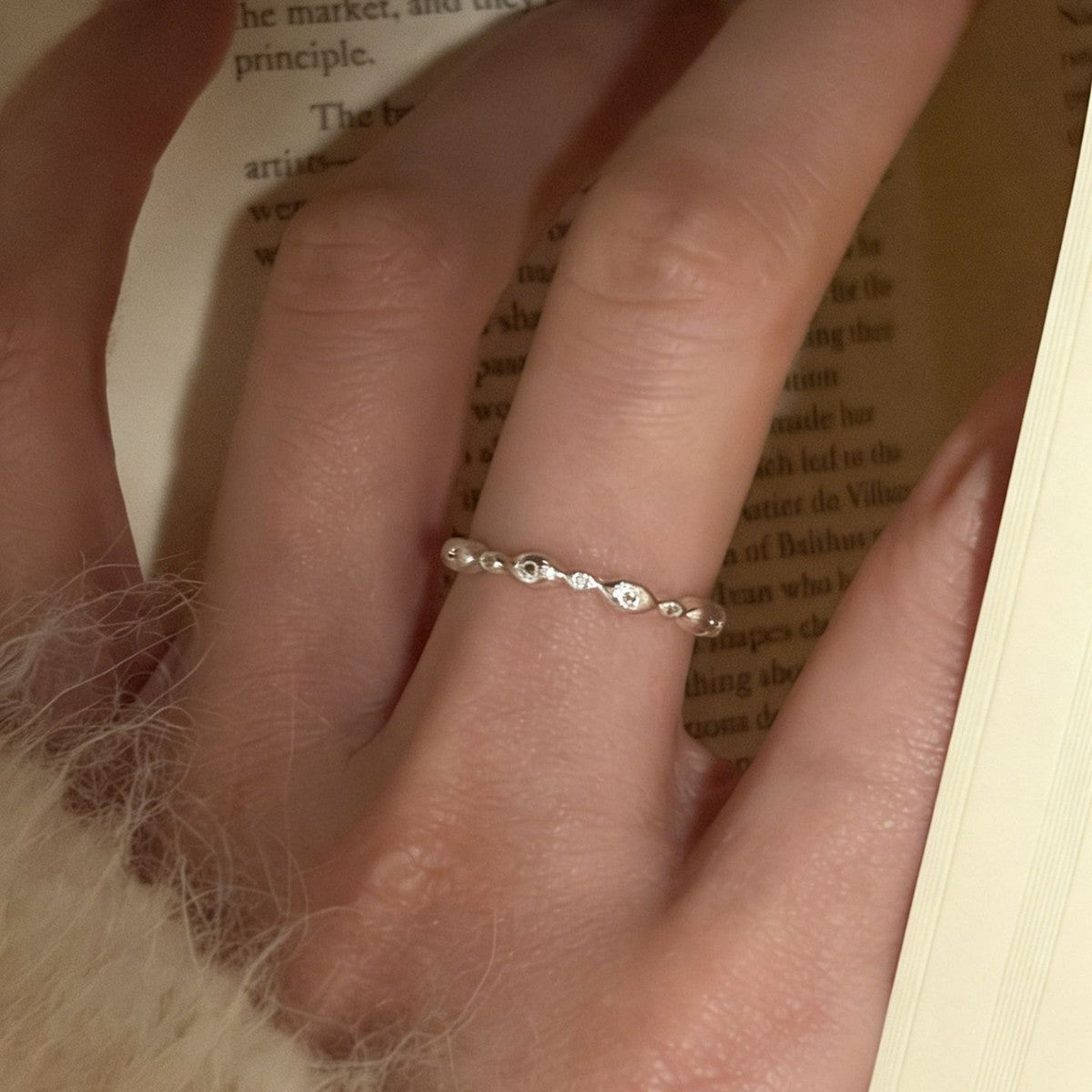 Women's Korean Brushed Irregular Water Drop Fashion Rings